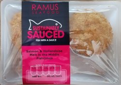 Ramus Salmon & Hollandaise Melt Breaded Fishcakes 180g