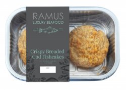 Ramus Seafood Crispy Breaded Cod Fishcakes (Frozen) 180g