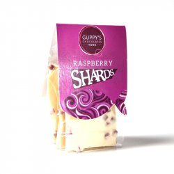 Guppy's White Chocolate Raspberry Shards 90g