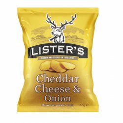 Listers Cheddar Cheese & Onion 150g